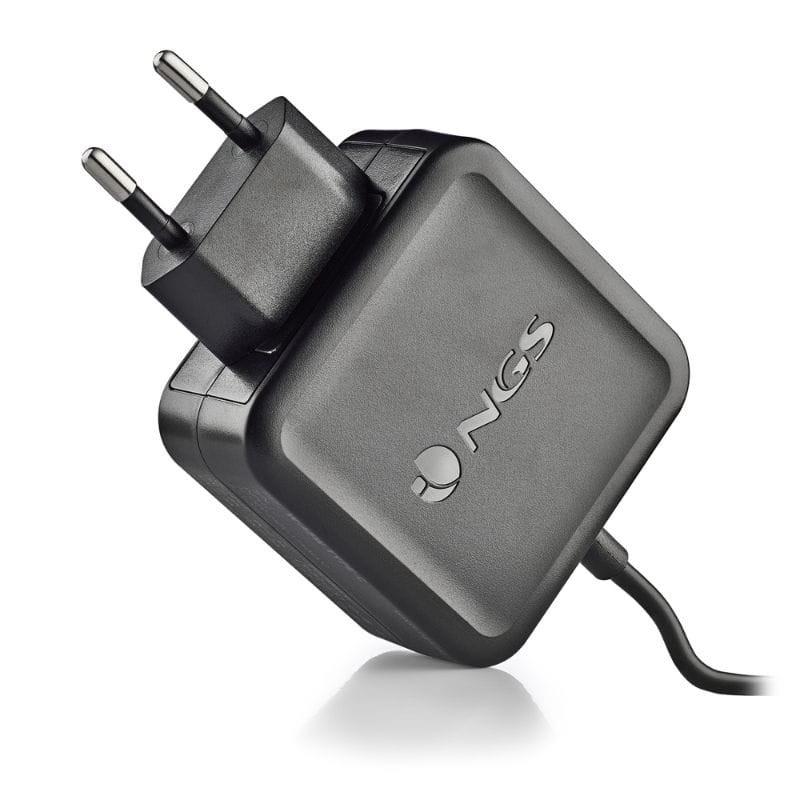 NGS W-45W TYPEC 45W USB F Negro - Cargador portátil imagen lateral