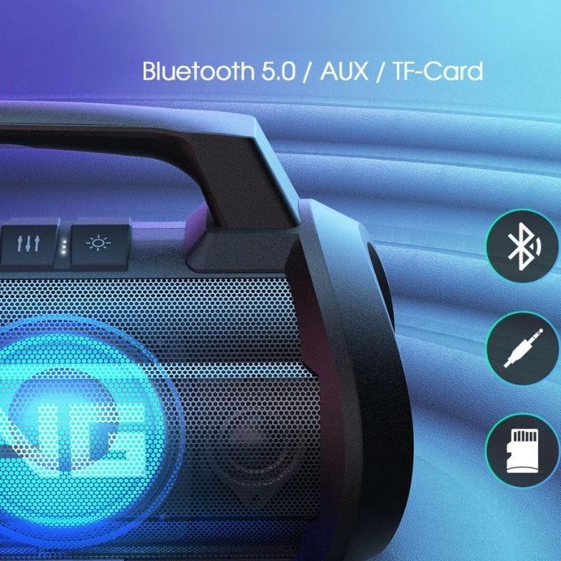 W-KING D10 70W negro - Altavoz Bluetooth conexiones