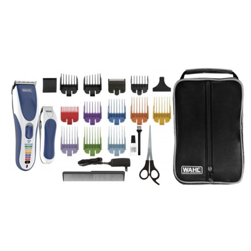 Accesorios del Cortapelos Wahl Color Pro Cordless Combo 10 Peines Azul/Blanco