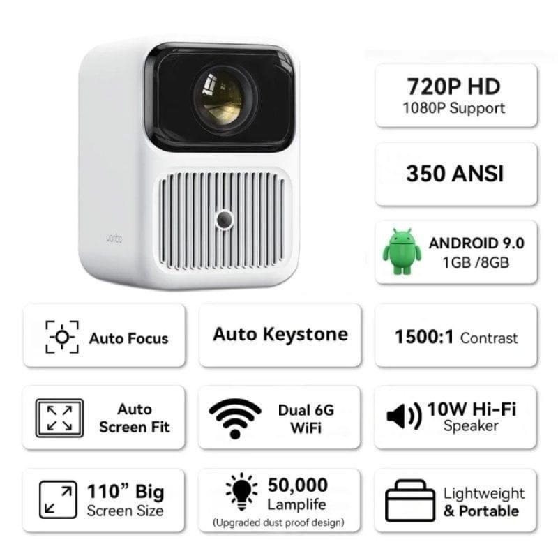 Wanbo Dali 1 White - Características do projetor portátil