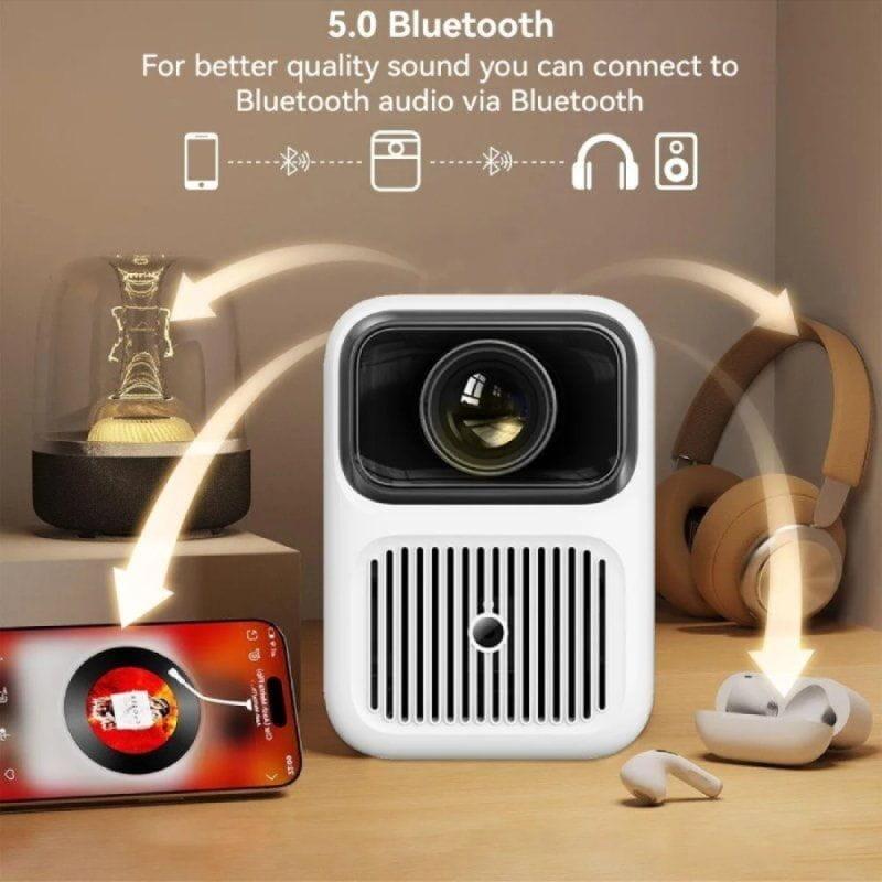 Wanbo Dali 1 White - Projetor portátil Bluetooth 5.0