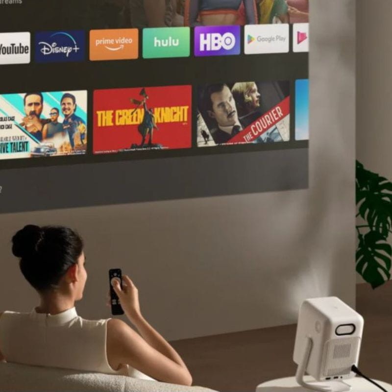 Projecteur Wanbo T2 Ultra compatible avec des applications comme Netflix, YouTube, Disney+ et Prime Video