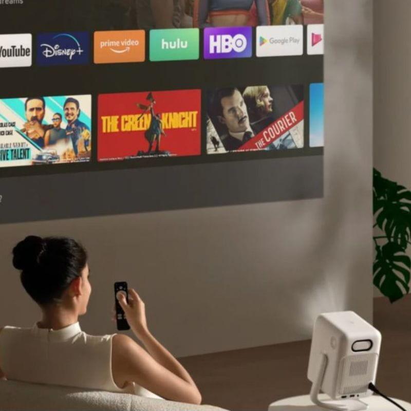 Projecteur Wanbo T2 Ultra compatible avec des applications comme Netflix, YouTube, Disney+ et Prime Video