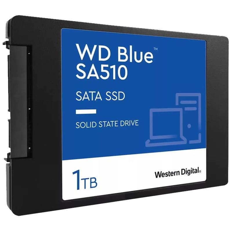 Disco rígido WD Blue SA510 1 TB 2,5 SATA III SSD lado esquerdo