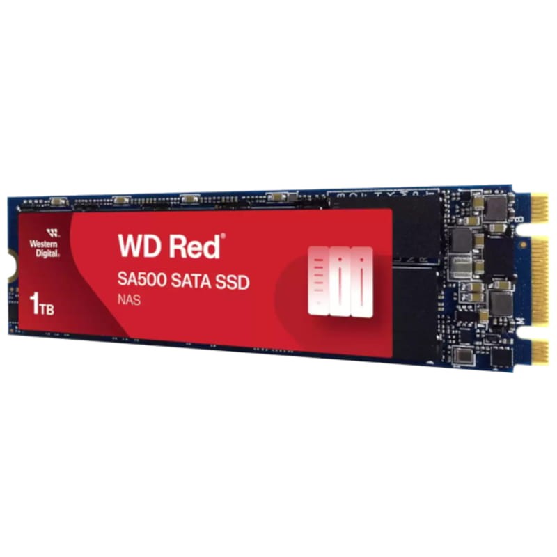 Western Digital Red SA500 1TB SSD NAS M.2 SATA III Vista frontal lado derecho