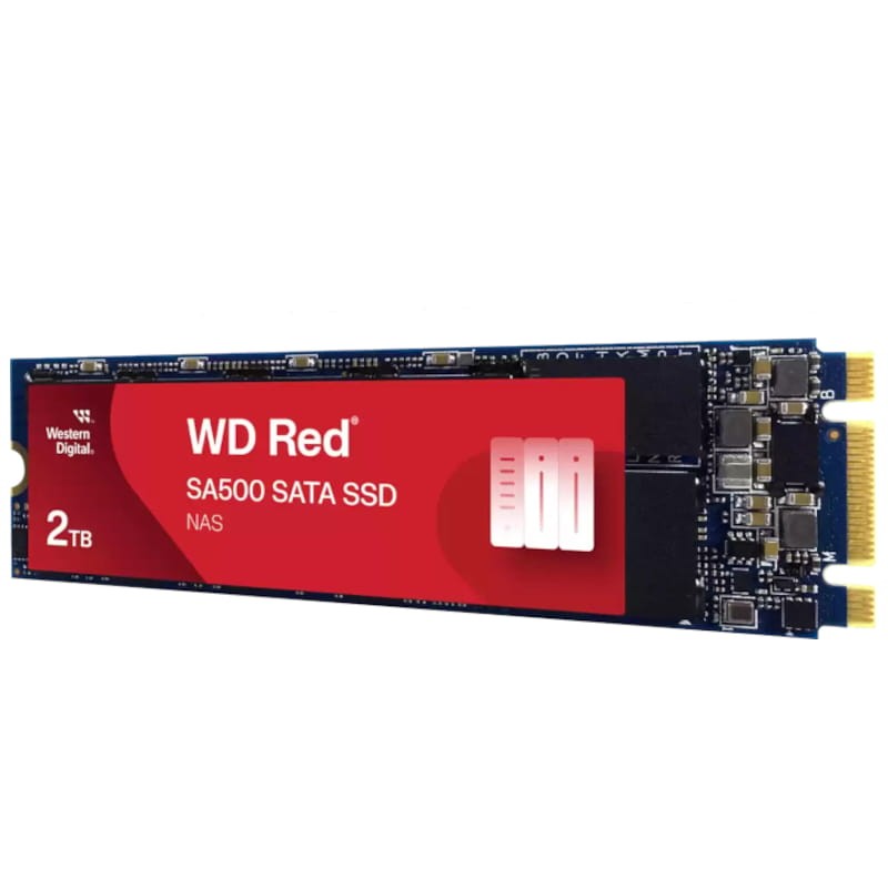 Western Digital Red SA500 2 TB M.2 Serial ATA III 3D NAND Vista frontal Lado direito