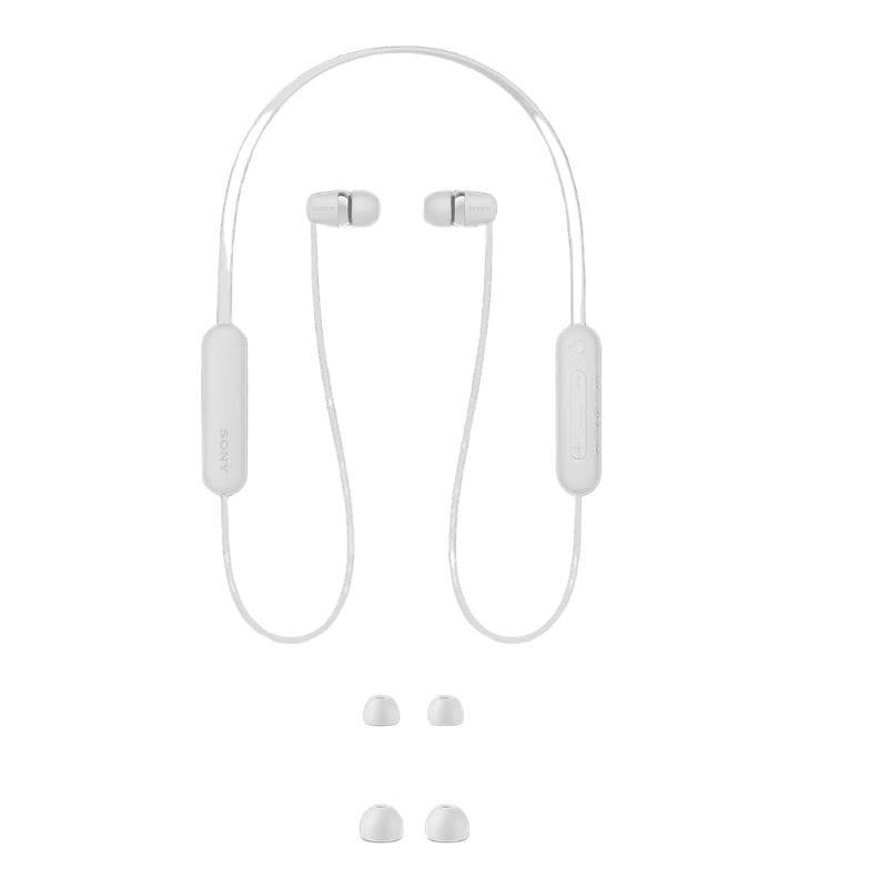 Sony WI-C100 Sports Blanco - Auriculares Bluetooth contenido de la caja