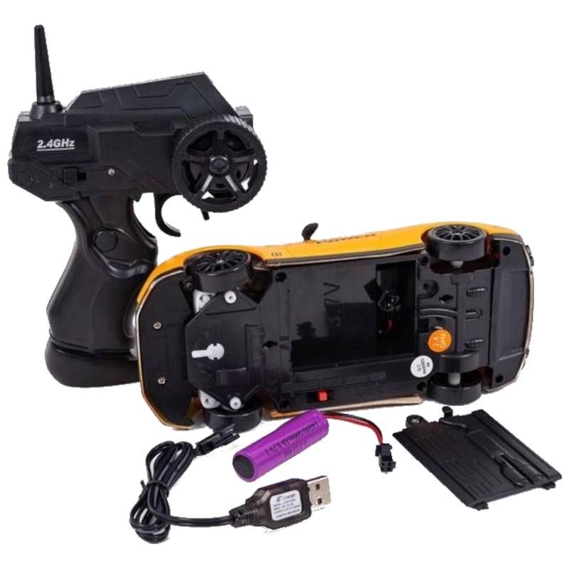 WLtoys SC24A02-1 1/24 4WD Drift Amarillo - Coche RC Eléctrico - Contenido