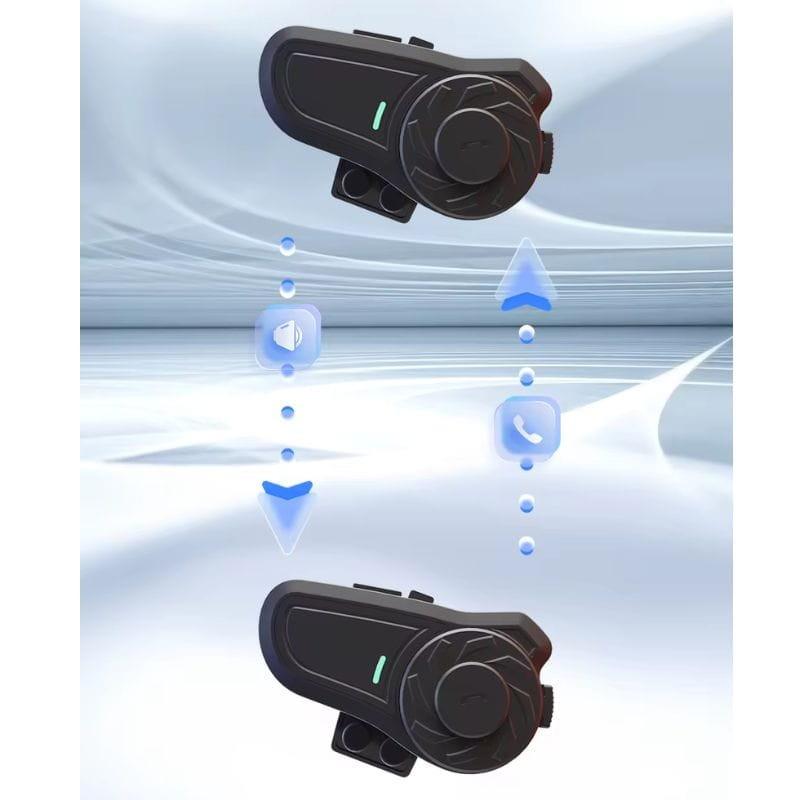 Hysnox X2 (Pack of 2) Bluetooth 5.0 Preto - Intercomunicador para motociclo imagem de dois
