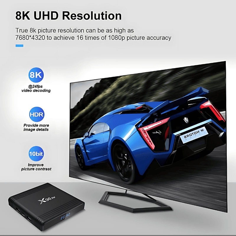 Android TV X96 Air 8K S905X3 4GB/32GB Android 9.0 con resolución 8K