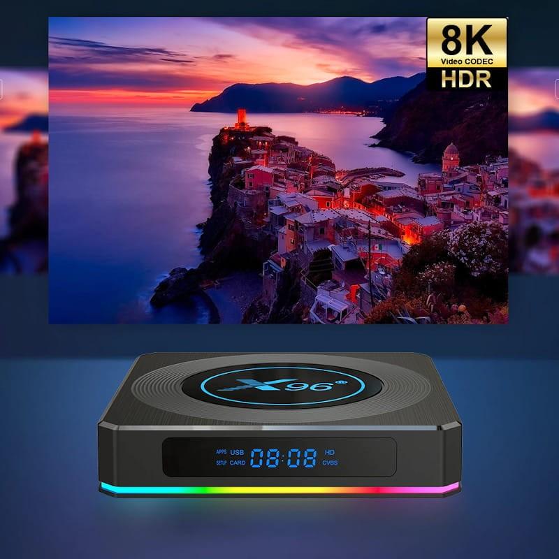 X96 X4 S905X4 4GB/32GB Android 11 - Android TV - Luz LED