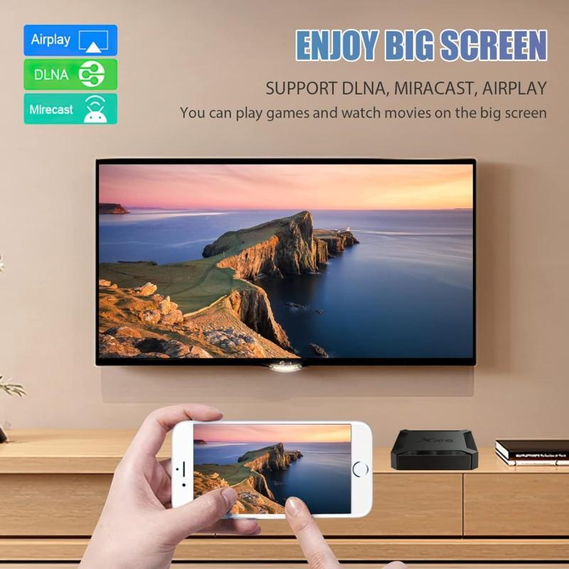 Android TV X96Q H313 2GB/16GB Android 10 con soporte DLNA, MIRACAST y AIRPLAY