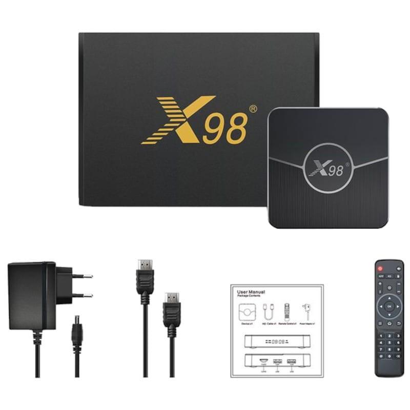 Contenido de la caja de X98 Plus S905W2 4GB/64GB Dual Wifi Bluetooth Android 11 - Android TV