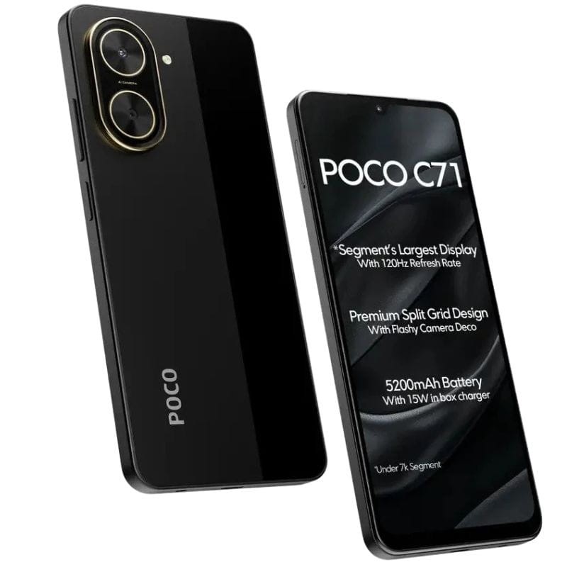 Xiaomi Poco C71 3GB/64GB Negro imagen de la pantalla con características y las cámaras