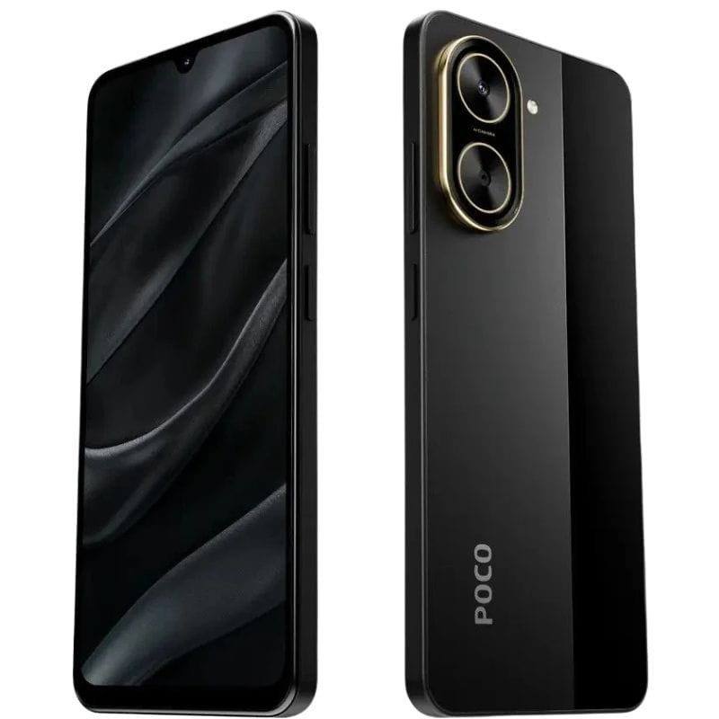 Xiaomi Poco C71 3GB/64GB Negro imagen delantera y trasera