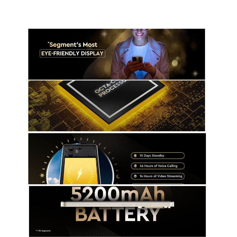 Xiaomi Poco C71 3GB/64GB Negro detalles de batería y procesador