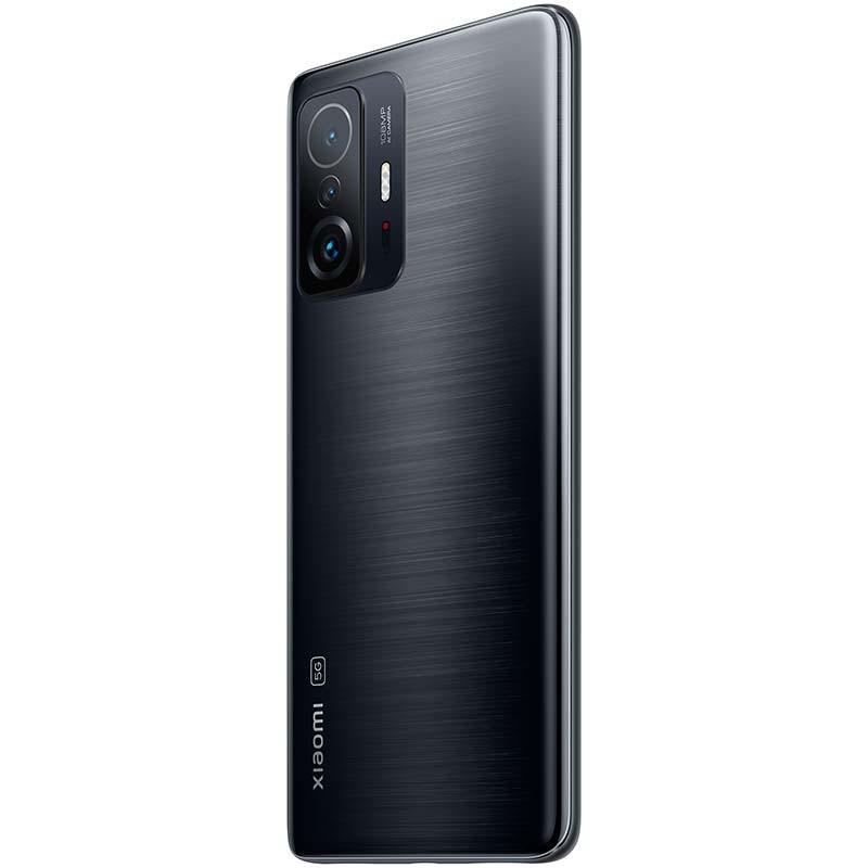 vista trasera y lateral izquierdo del Teléfono móvil reacondicionado Xiaomi 11T 8GB/128GB gris