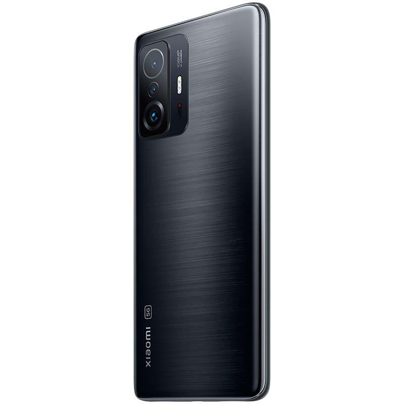 vista trasera y lateral izquierdo del Teléfono móvil reacondicionado Xiaomi 11T Pro 8GB/256GB gris