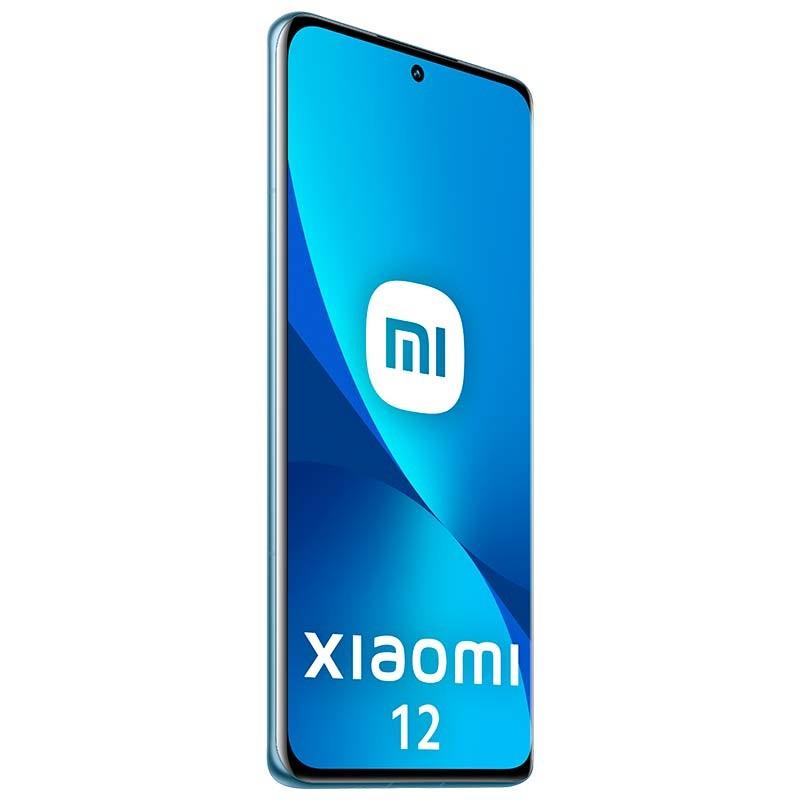 vista frontal y lateral izquierdo del Xiaomi 12 8GB/256GB Azul