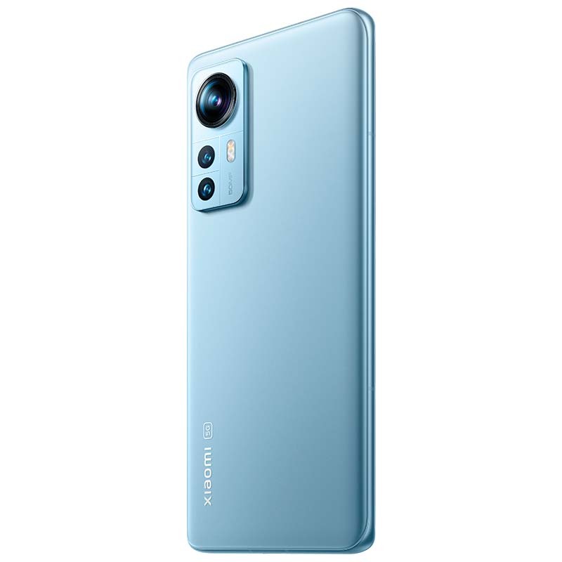 vista trasera y lateral izquierdo del Xiaomi 12 8GB/256GB Azul