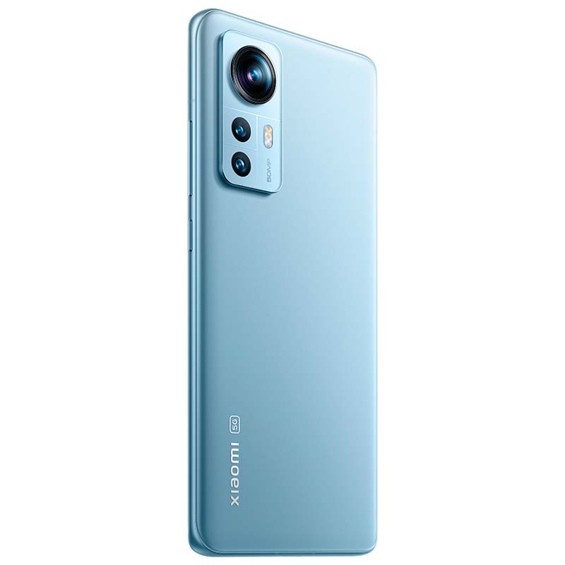 vista trasera y lateral derecho del Xiaomi 12 8GB/256GB Azul