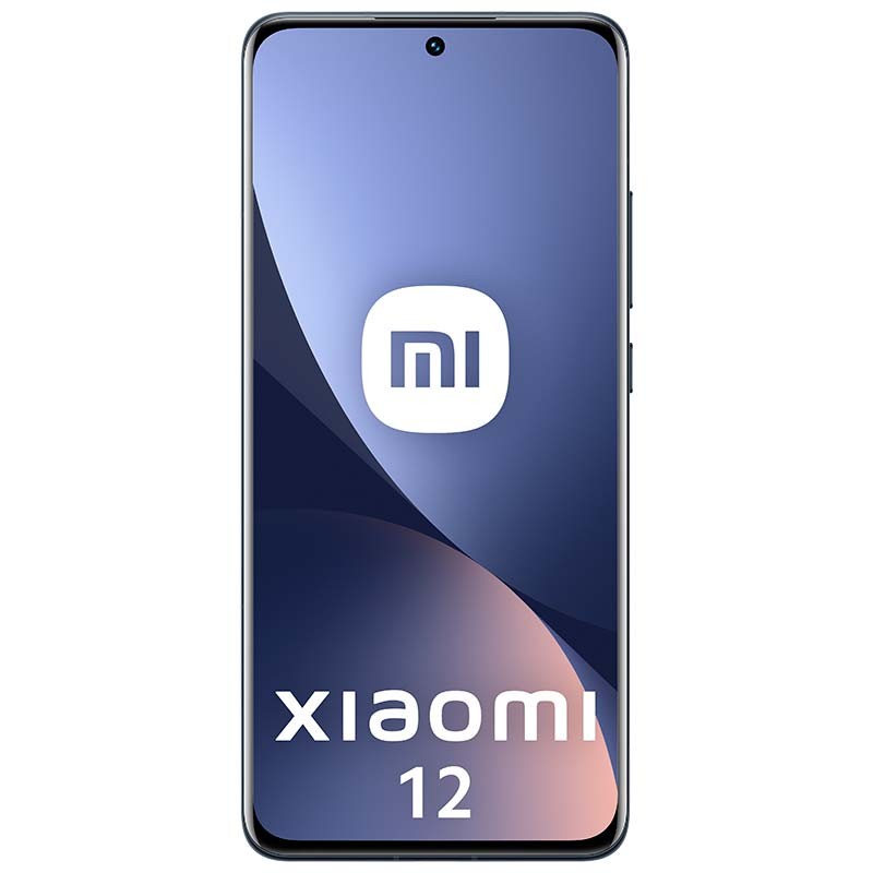 Xiaomi 12 8GB/256GB Gris Desprecintado con pantalla amplia de bordes curvos, cámara frontal centrada en orificio y marcos delgados en acabado gris elegante