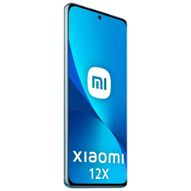 vista frontal y lateral izquierdo del Xiaomi 12X 8GB/128GB Azul