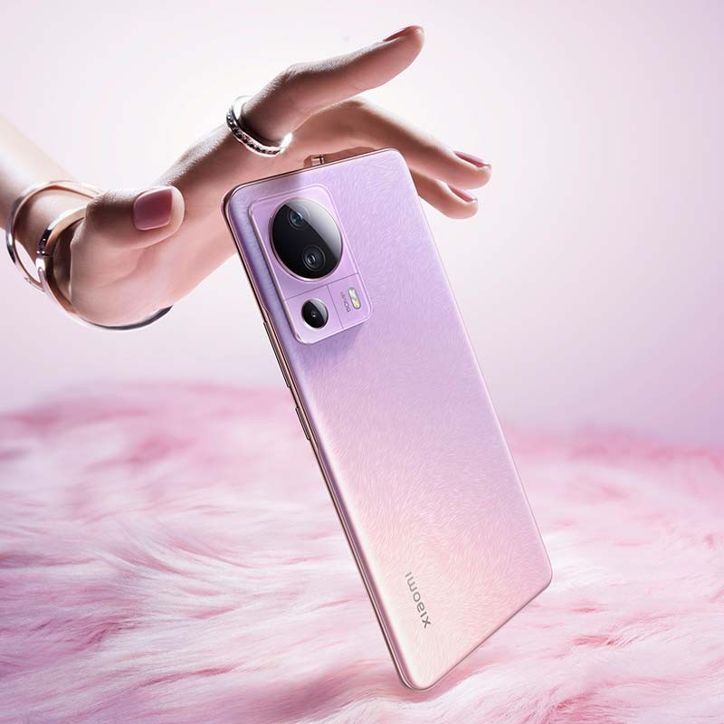 Photo réelle du téléphone portable rose Xiaomi 13 Lite 5G 8 Go / 256 Go
