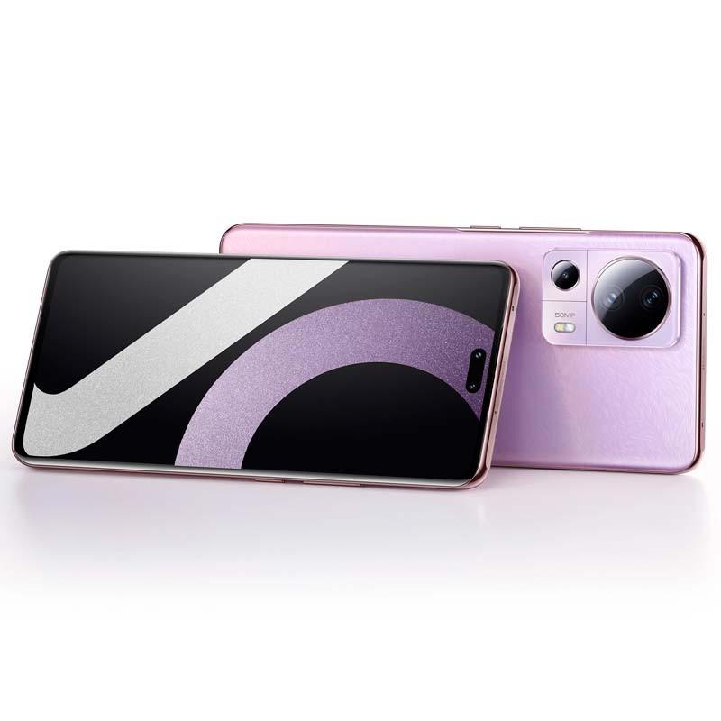 Vue avant et arrière du téléphone portable rose Xiaomi 13 Lite 5G 8 Go/256 Go