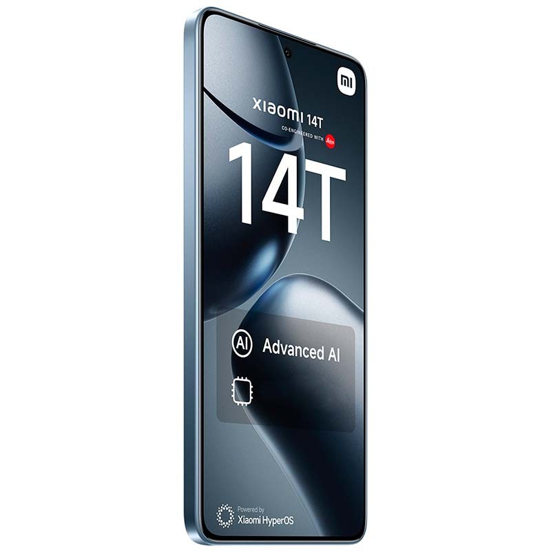 Xiaomi 14T 5G 12GB/256GB Azul - vista frontal y lateral