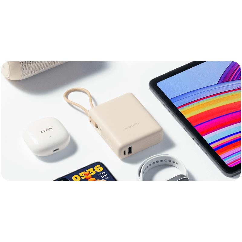 Xiaomi 33W Power Bank 10000mAh (Câble Intégré) Bleu - photo réelle