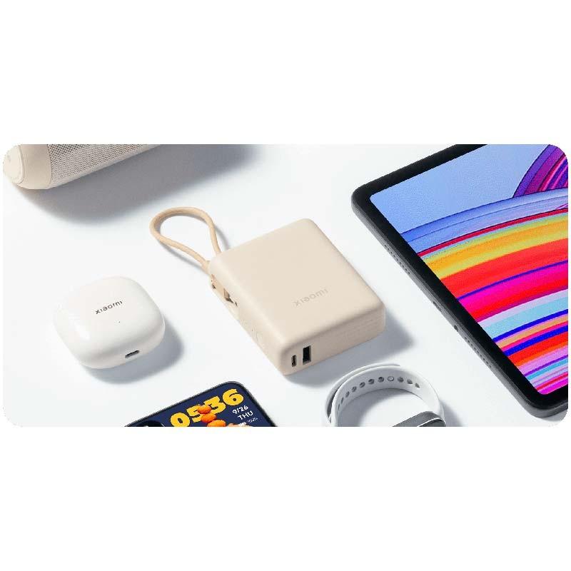 Xiaomi 33W Power Bank 10000mAh (Câble Intégré) Bleu - photo réelle