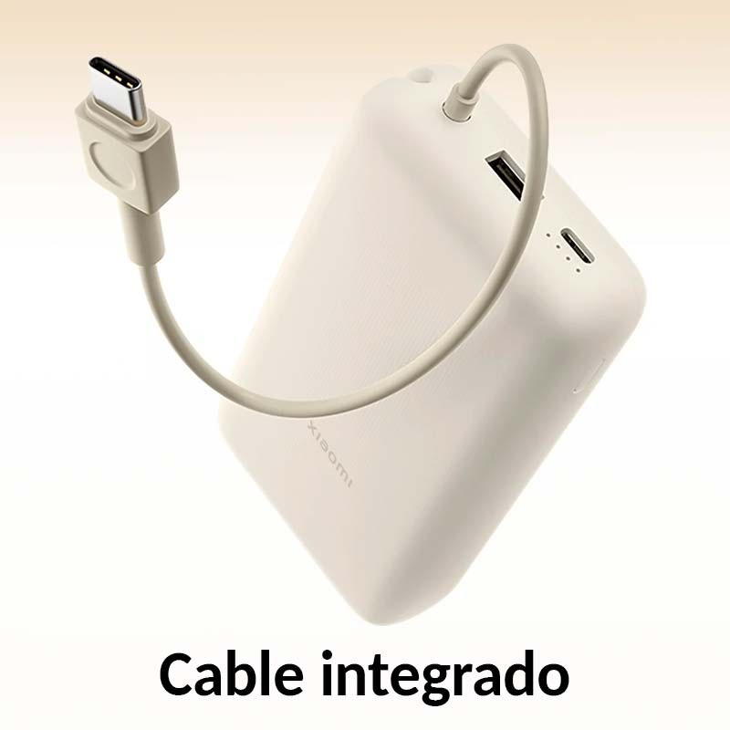 Xiaomi 33W Power Bank 20000mAh (Cable Integrado) Azul - cable integrado