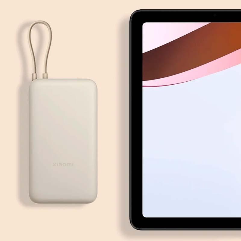 Xiaomi 33W Power Bank 20000mAh (Cable Integrado) Marrón - fotografía real