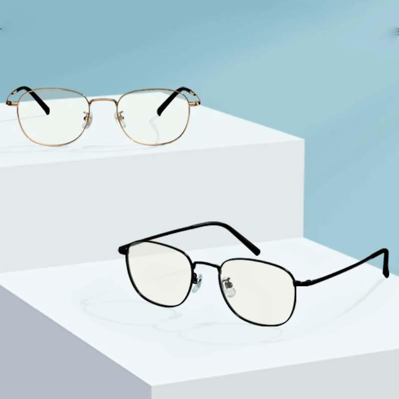 fotografia real das Xiaomi Blue Light Blocking Glasses Dourado