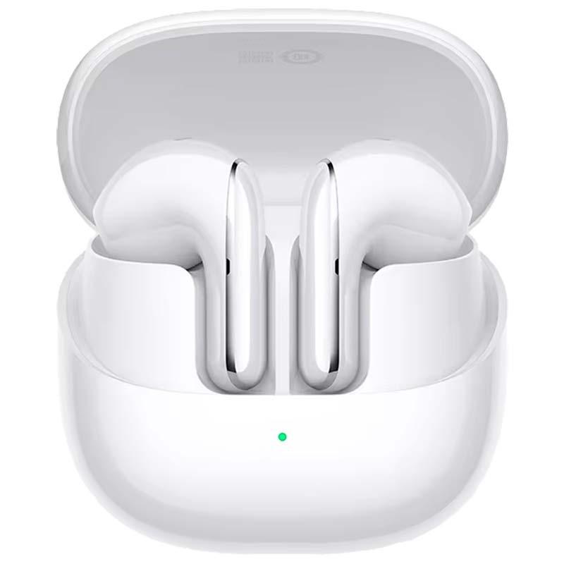 vue de face des Xiaomi Buds 5 ANC blancs