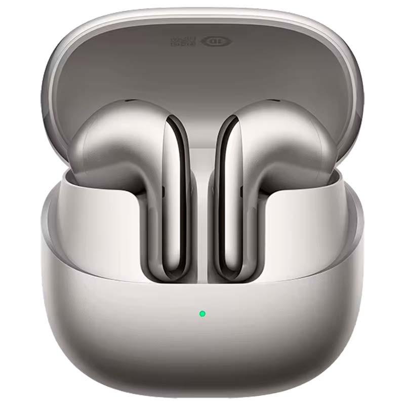 vista frontal de los Xiaomi Buds 5 ANC grises