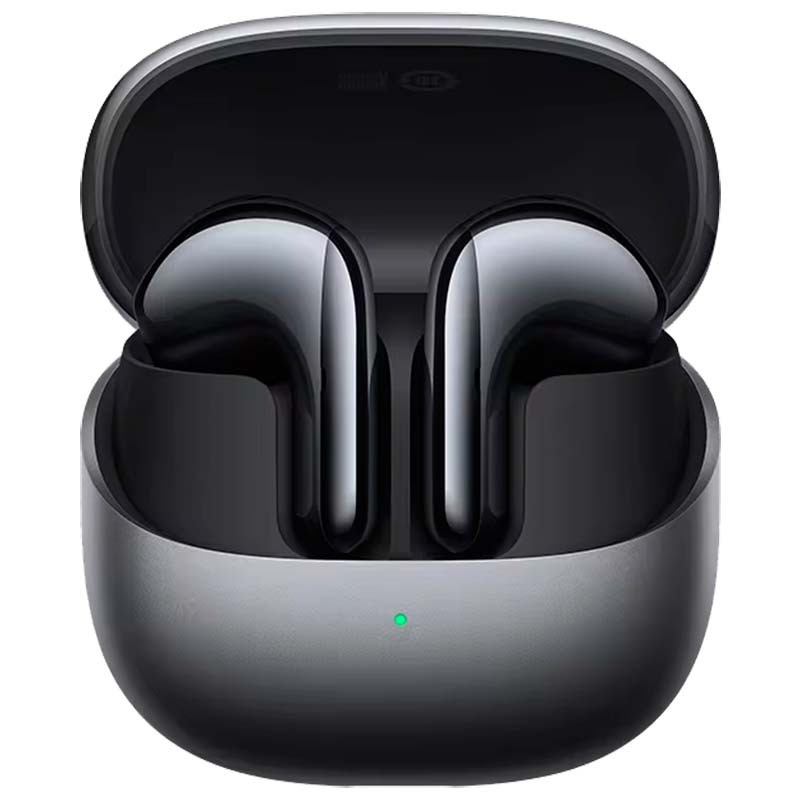 vista frontal de los Xiaomi Buds 5 ANC negros