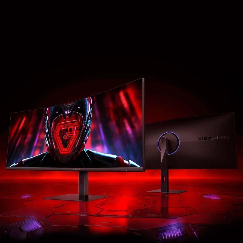 vista frontal y trasera del Xiaomi Curved Gaming Monitor G34WQi