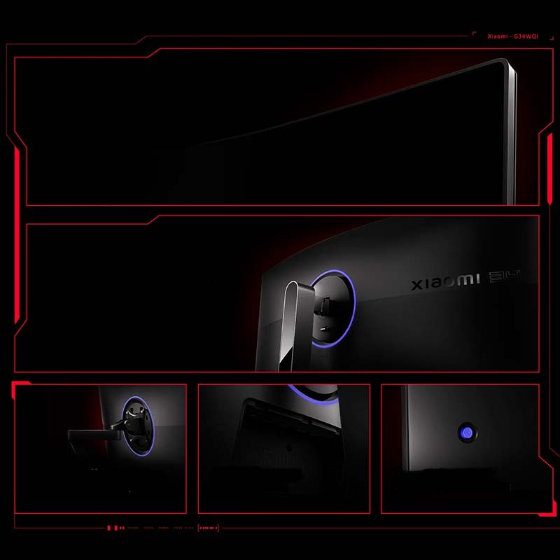 vista detallada del Xiaomi Curved Gaming Monitor G34WQi