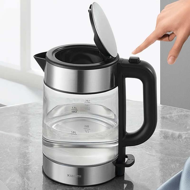 apertura de tapa del Hervidor Xiaomi Electric Glass Kettle