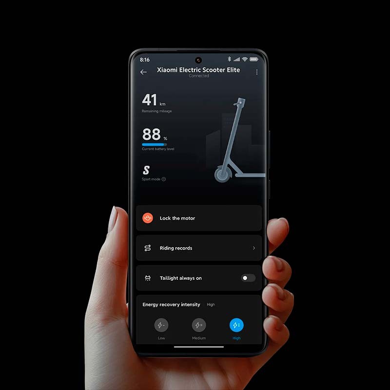 Xiaomi Electric Scooter Elite - control vía APP