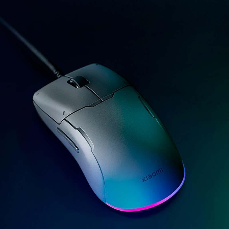 photographie réelle de la Souris Xiaomi Gaming Mouse Lite RGB