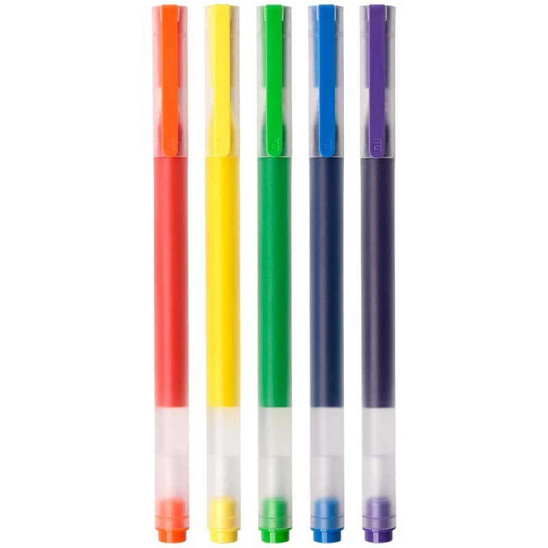 Xiaomi High-capacity Gel Pen (5-pack) - Bolígrafos Punta Fina de 0.5mm en 5 Colores