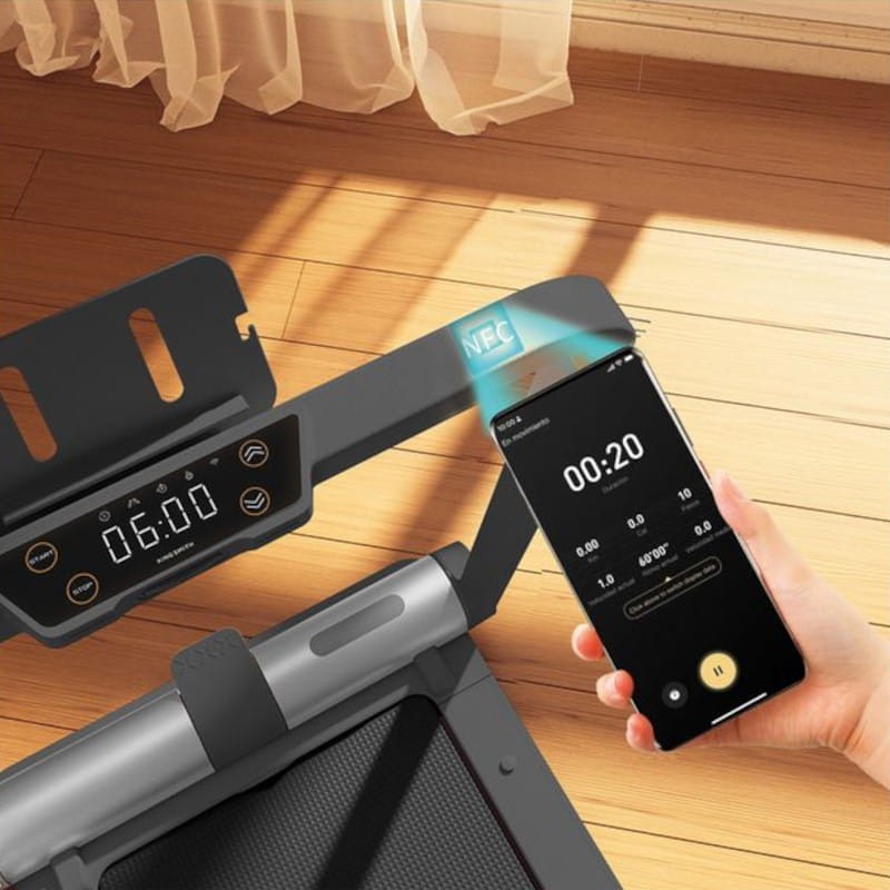 Cinta de Correr Plegable Kingsmith Walkingpad MC21 Negro - Soporte para smartphone