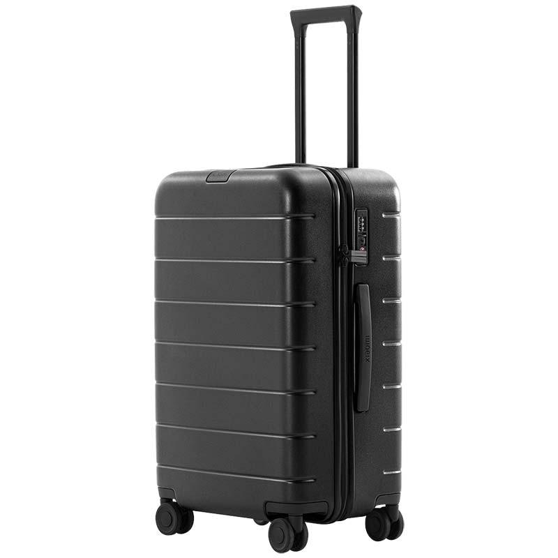 vista frontal y lateral de la Maleta de viaje Xiaomi Luggage Classic Pro negra de 28''