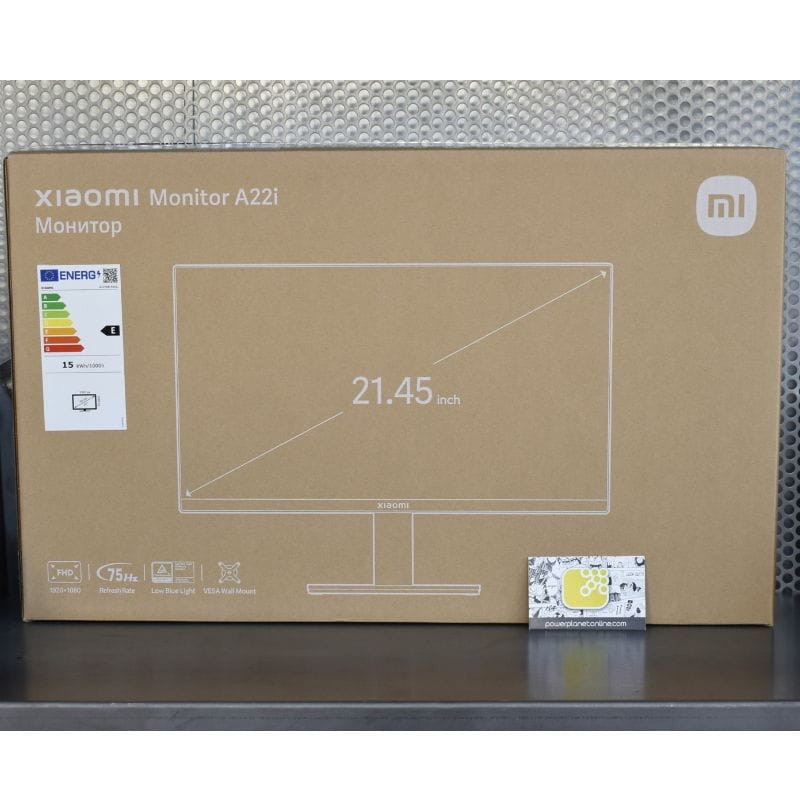 foto real de la caja del Xiaomi Mi Monitor A22i 21.5 Negro