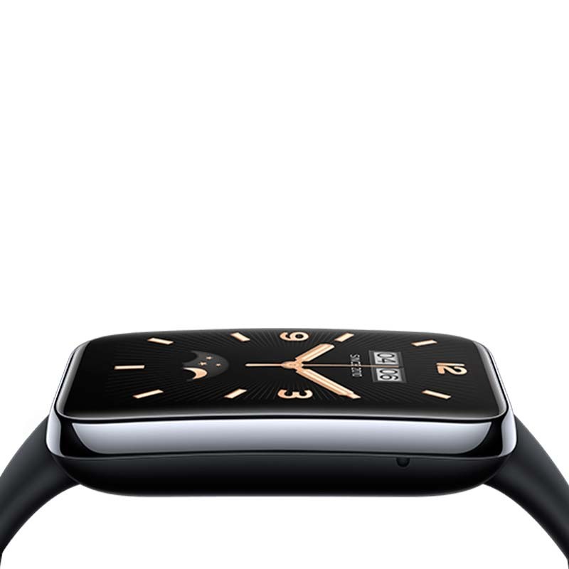 vista lateral de la Pulsera de actividad Xiaomi Smart Band 7 Pro Negro