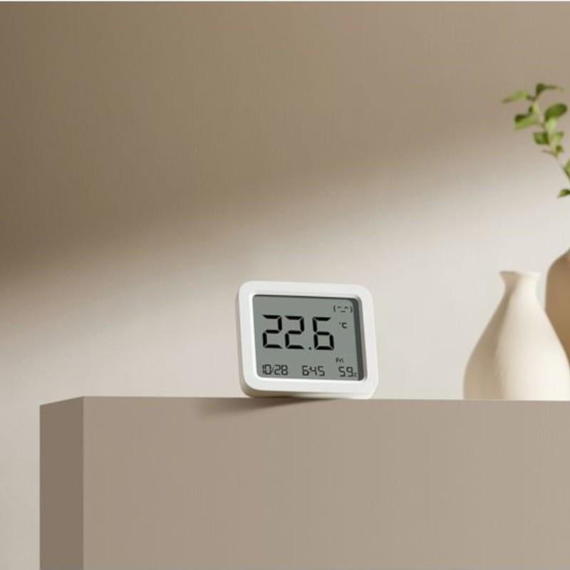 Gran pantalla de Xiaomi Mi Temperature and Humidity Monitor 3 Blanco - Monitor de temperatura y humedad