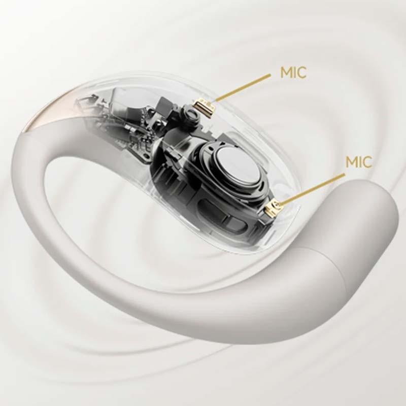 microfones dos Auriculares Xiaomi Openwear Stereo Cinzento